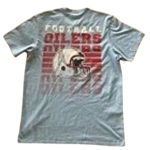 Gray Football Oilers Graphic T Shirt Short Sleeve Tee Size L Mens NWT